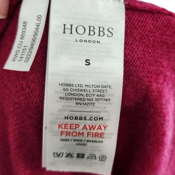 Hobbs London Pink Merino Wool and Cashmere Sweater S Roll Turtle Neck Pullover - Picture 6 of 8
